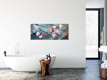 Pixxprint Glasbild Exotische Sakura Blüten, Exotische Sakura Blüten (1 St), Glasbild aus Echtglas, inkl. Aufhängungen und Abstandshalter