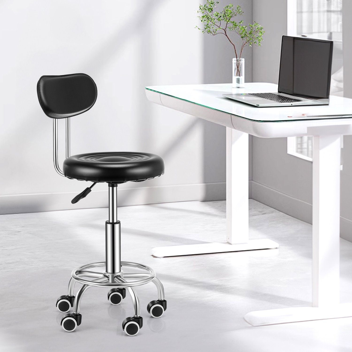 LETGOSPT Barhocker Edelstahl Drehhocker, Höhenverstellbare Barhocker, günstig online kaufen