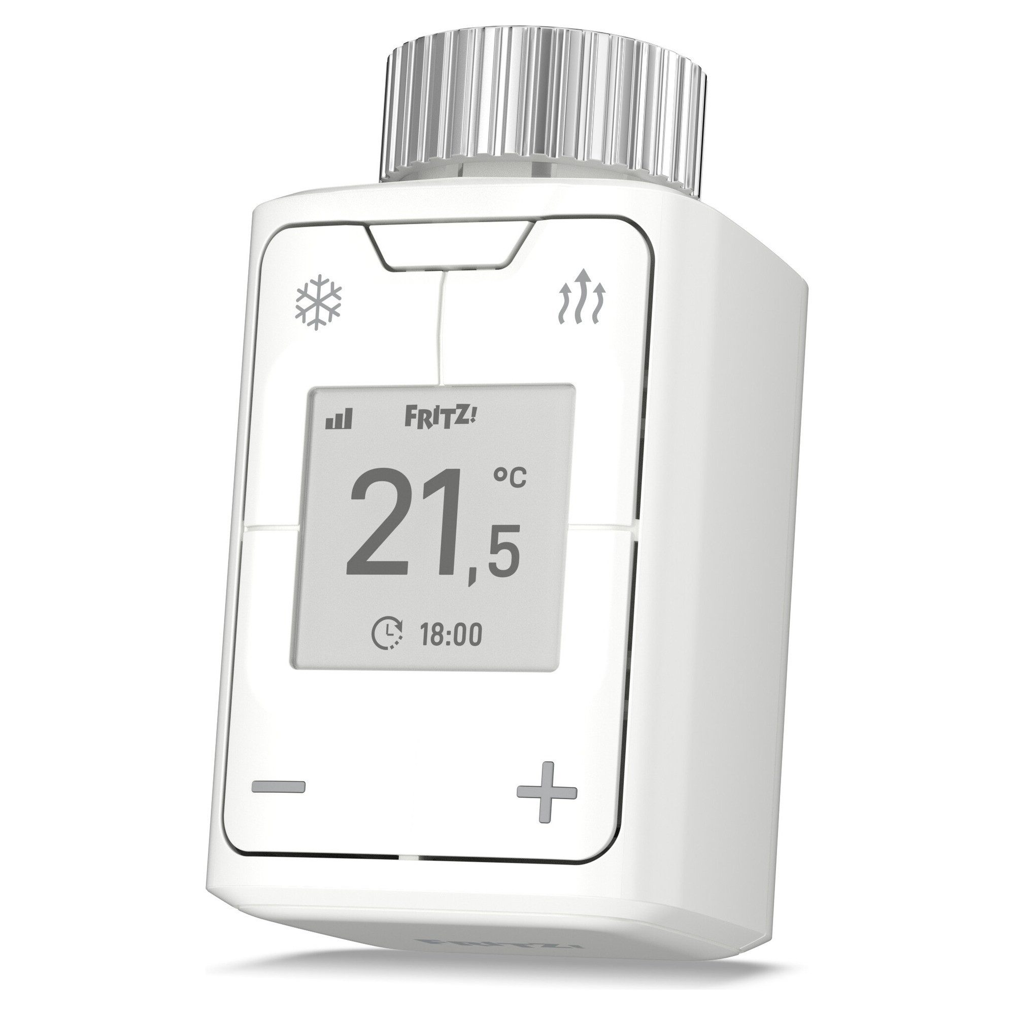 Fritz! Heizkörperthermostat FRITZ!Smart Thermo 302, (1 St) Smarter Heizkörperregler, E-Paper, Fenster-offen-Erkennung, Boost