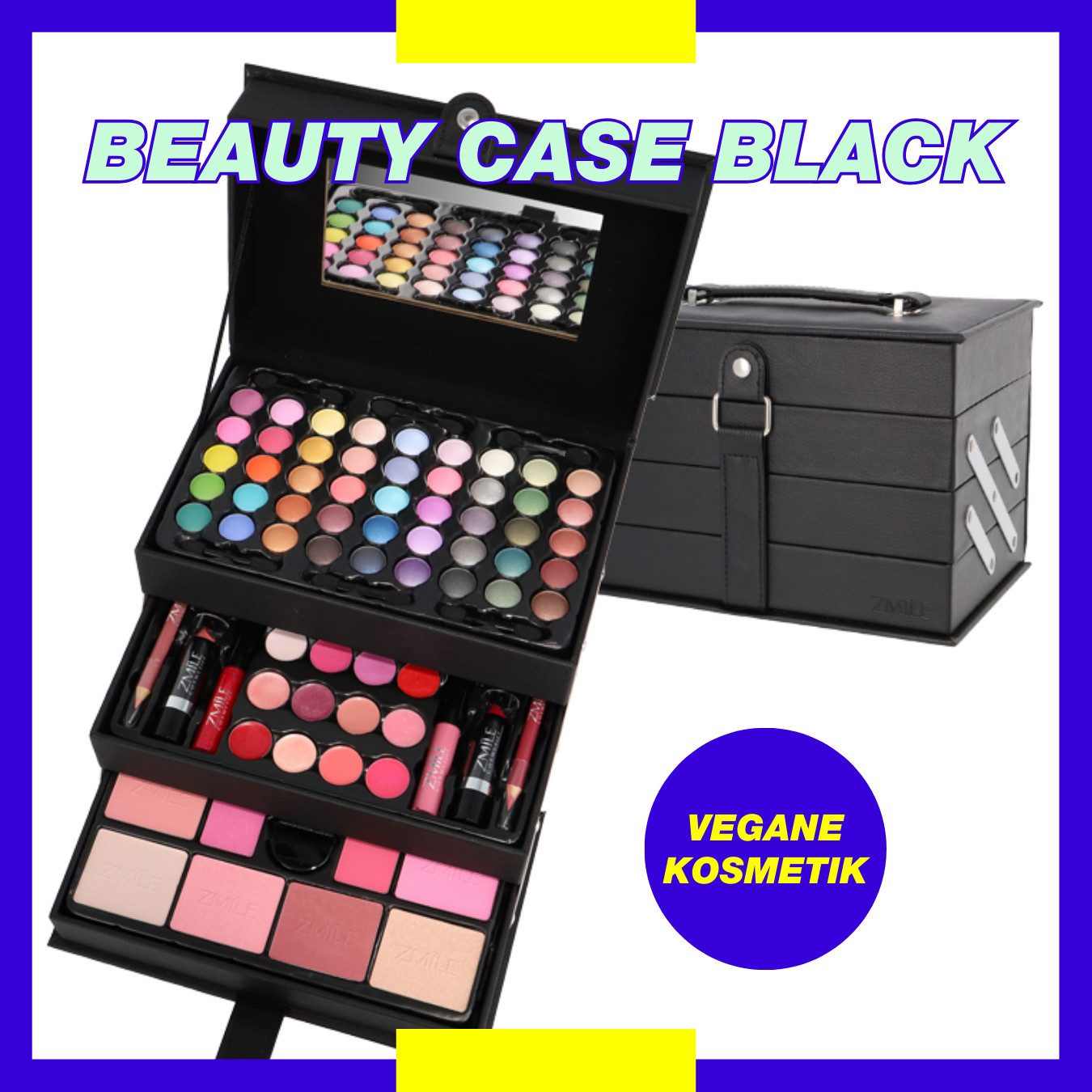 ZMILE COSMETICS Kosmetik-Koffer BEAUTY CASE BLACK, 82-tlg., mit veganer Formulierung – Bild 2 von 5