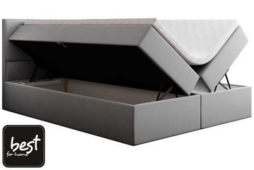 Best for Home Boxspringbett Jubilee Bonellfederkern inkl. Topper 7 cm – Luxus Doppelbett