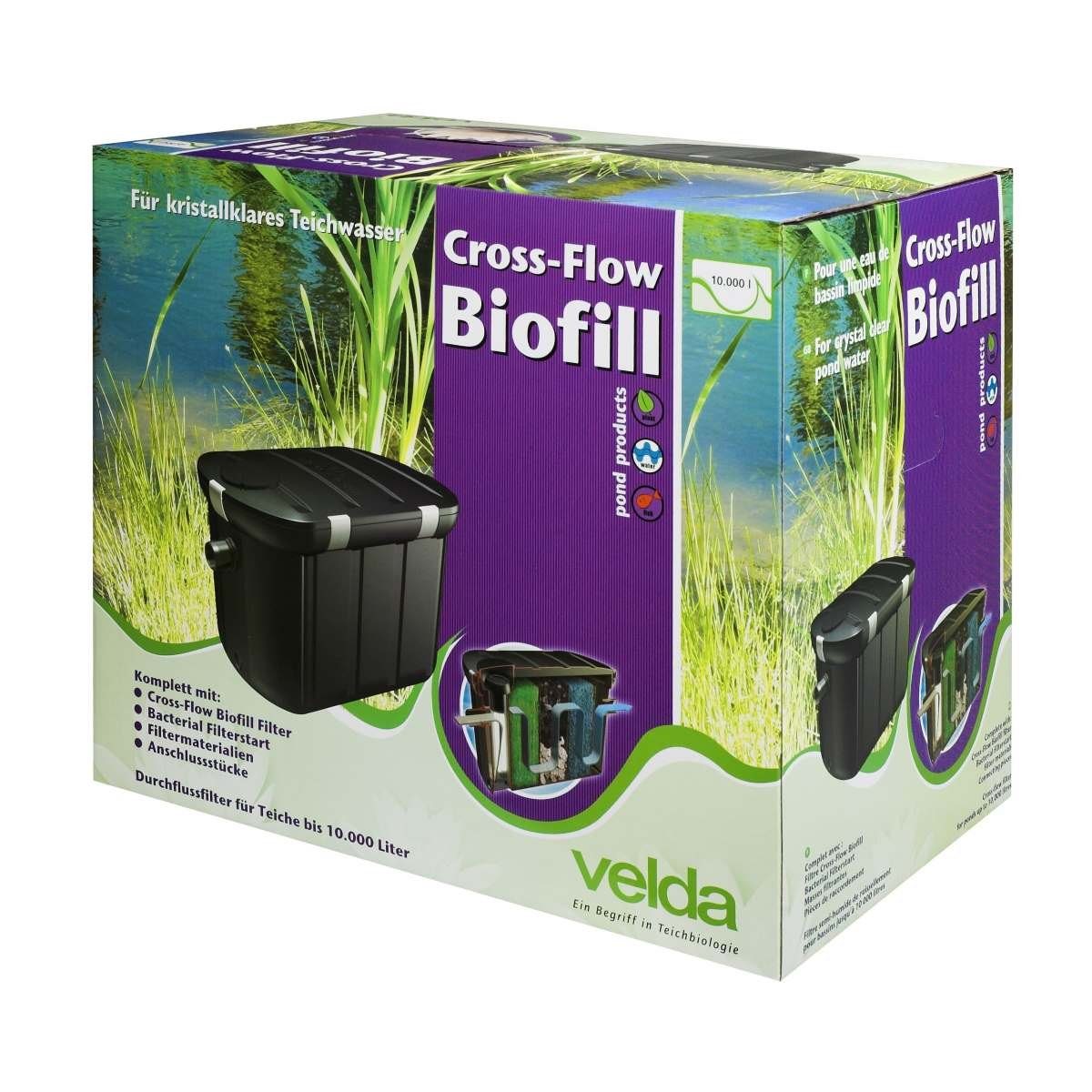 ontbijt Kloppen welvaart Velda Teichfilter Velda Durchflussfilter Cross-Flow Biofill mit UVC 18 W  für 10000 L