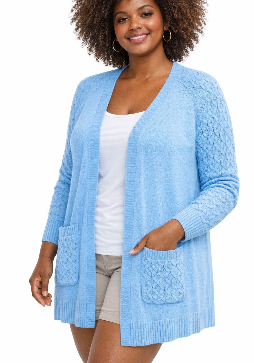KangaROOS Cardigan casual Stil, bequeme Passform, mit Raglanärmeln, große Größen. Reduzierter Preis € 40,99. Unverbindliche Preisempfehlung € 49,99, (€ 40,99 pro 1 Stk)