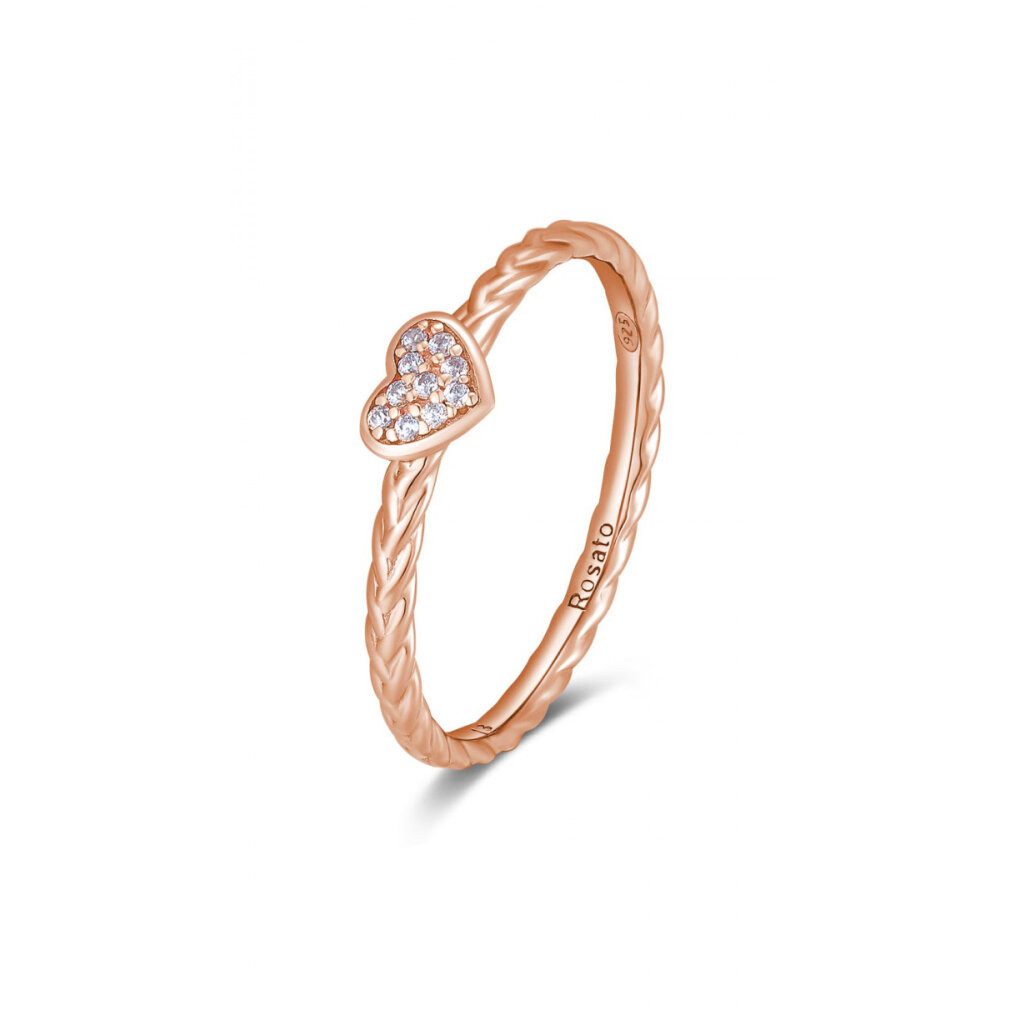Rosato Fingerring Romantic bronze ring with zircons Allegra RZA018 - Circuit: 54 mm