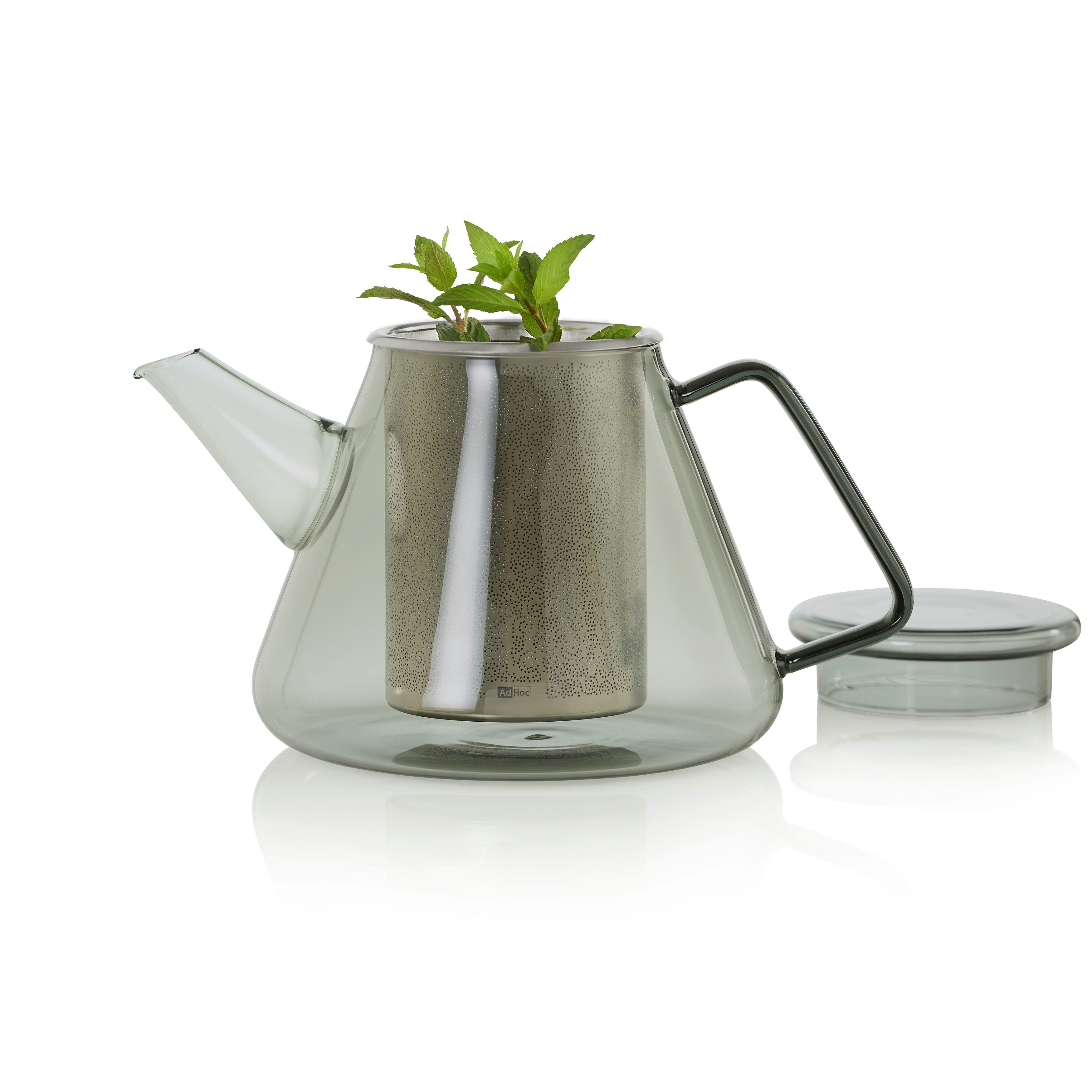 AdHoc Teekanne Orient+, 1.5 l, Borosilikatglas mit Edelstahlfilter, hitzebeständig & aromaschonend