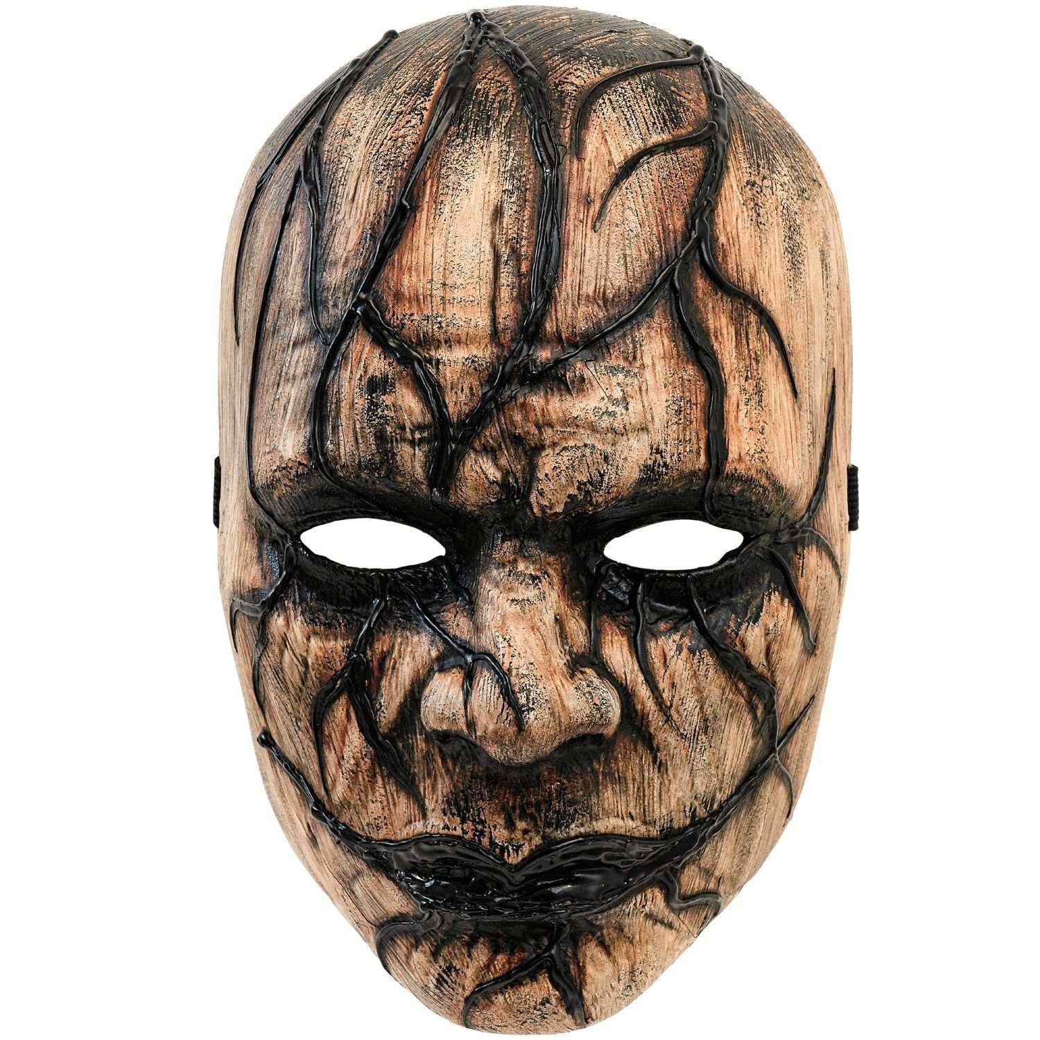 Widmann S.r.l. Verkleidungsmaske Halloween Maske 'Venom', Braun Schwarz