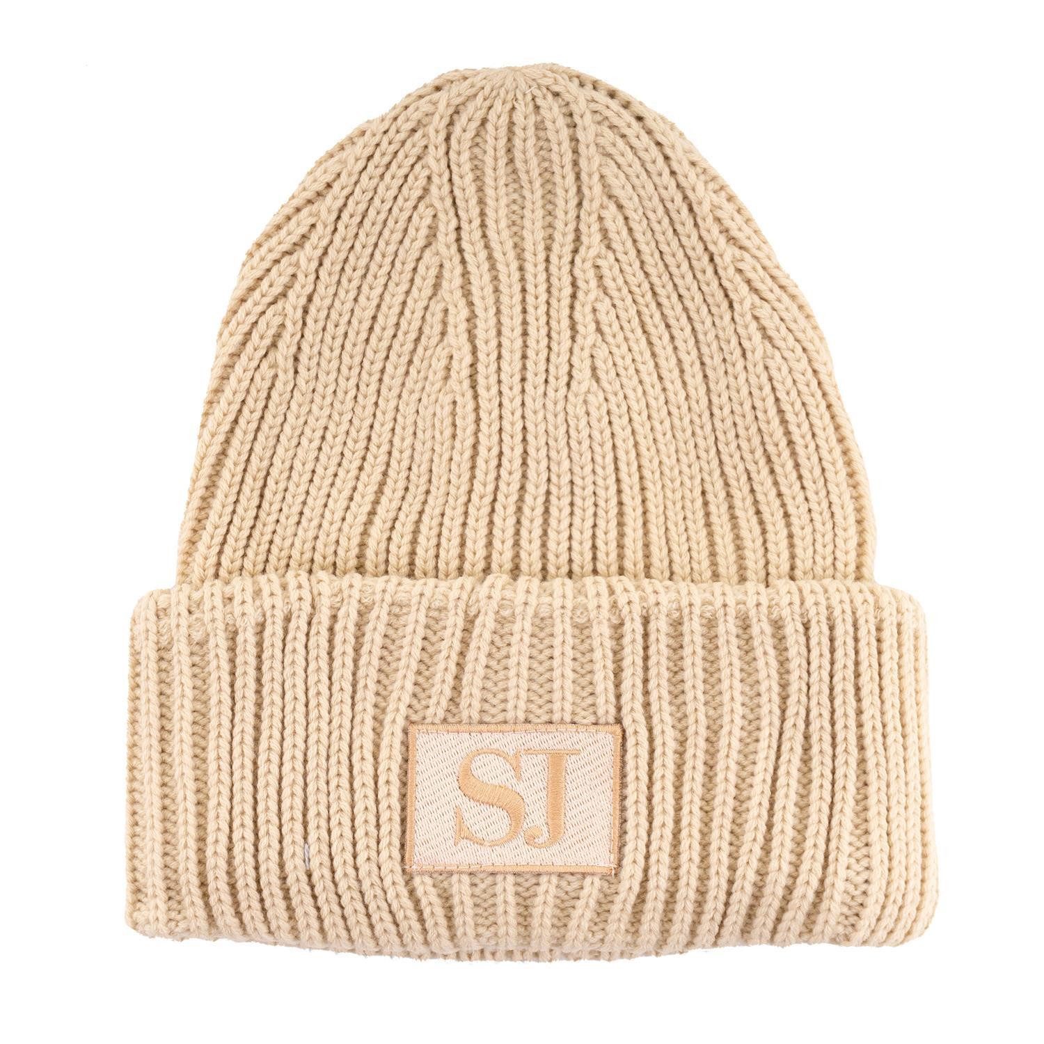 Sean John Strickmütze Mütze Sean John Monogram Patch Knit