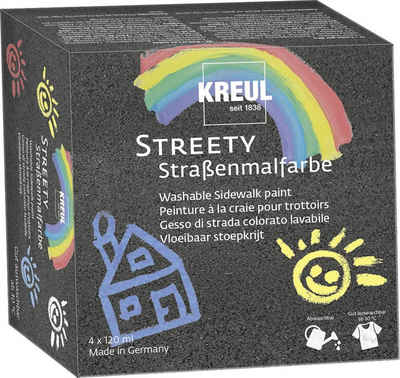 Kreul Steinmalfarbe Kreul Straßenmalfarbe Streety Starter Set 4 x 120