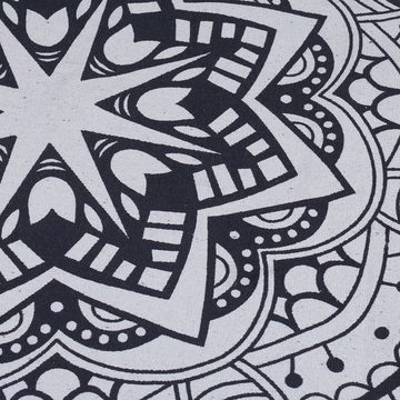 Läufer Runder Teppich im Mandala-Design, relaxdays, Höhe: 5 mm
