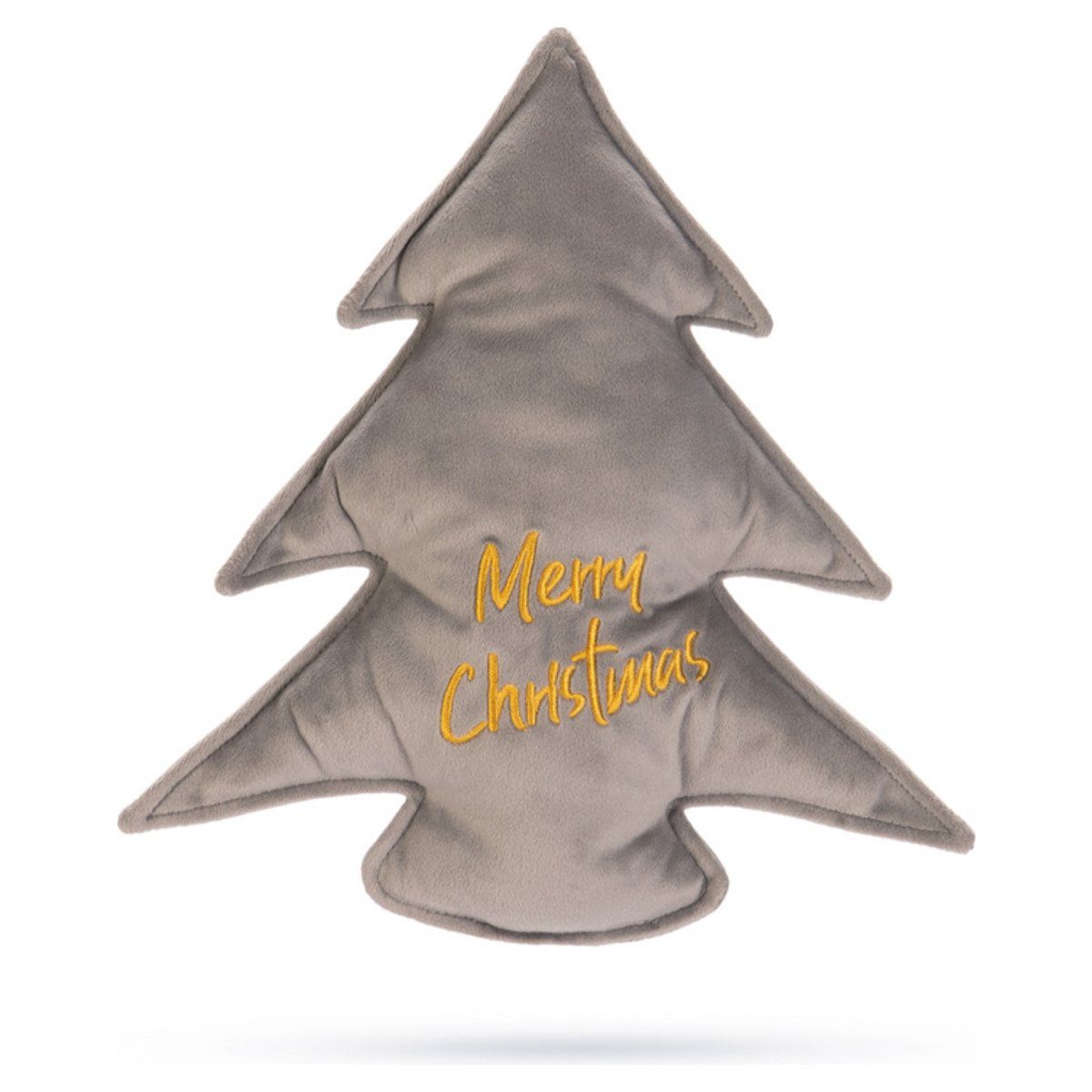 Designed By Lotte Tierkuscheltier Hundespielzeug Weihnachtsbaum aus Samt grau