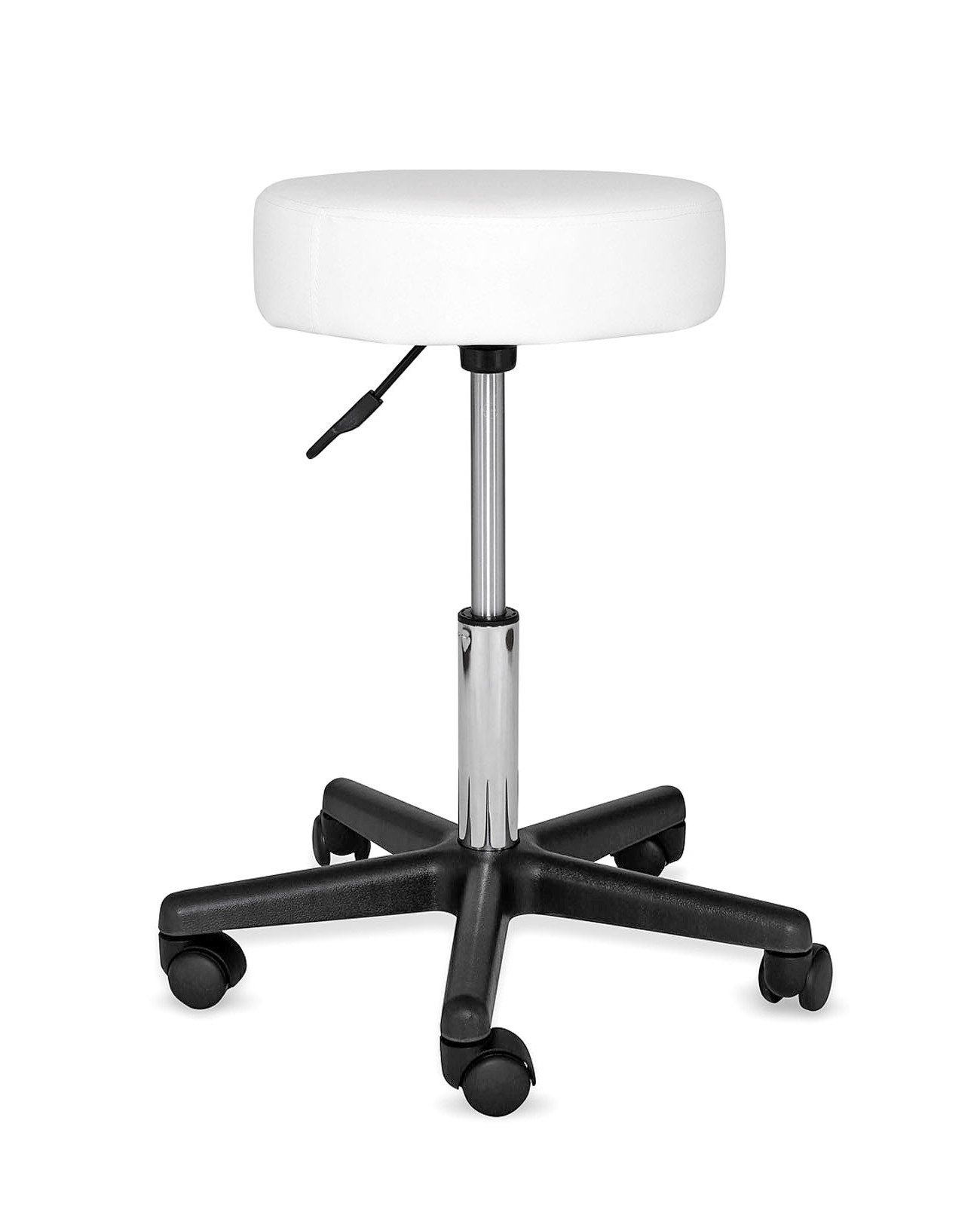 dibea Drehhocker 360° & stufenlos höhenverstellbar (1 St), Rollhocker mit 5 Rollen, Arbeitshocker gepolstert
