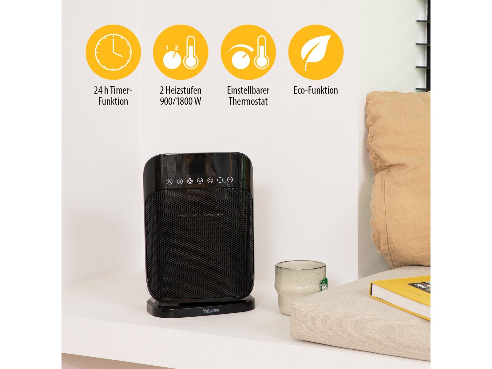 Tristar Keramikheizlüfter, 1800 W, Elektroheizer Warmluftheizung günstig online kaufen