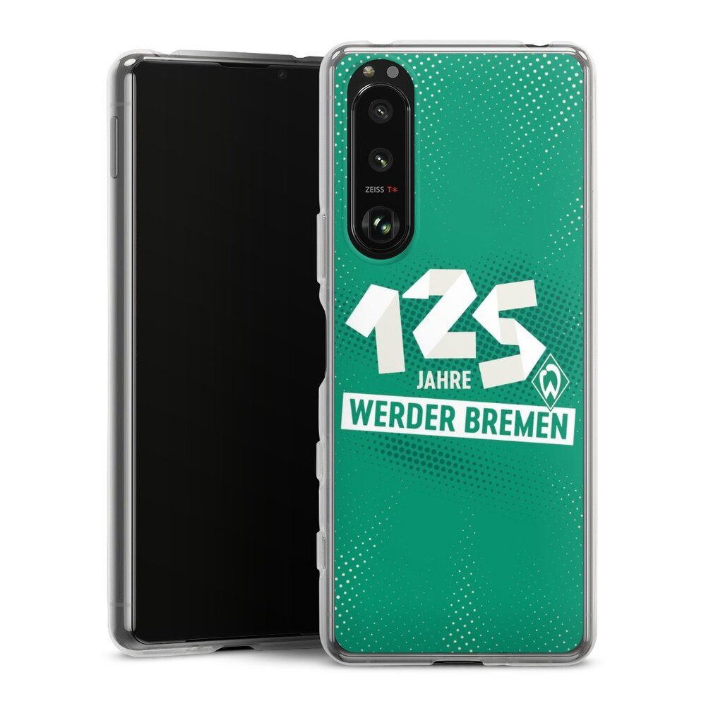 DeinDesign Handyhülle 125 Jahre Werder Bremen Offizielles Lizenzprodukt, Sony Xperia 5 III Silikon Hülle Bumper Case Handy Schutzhülle