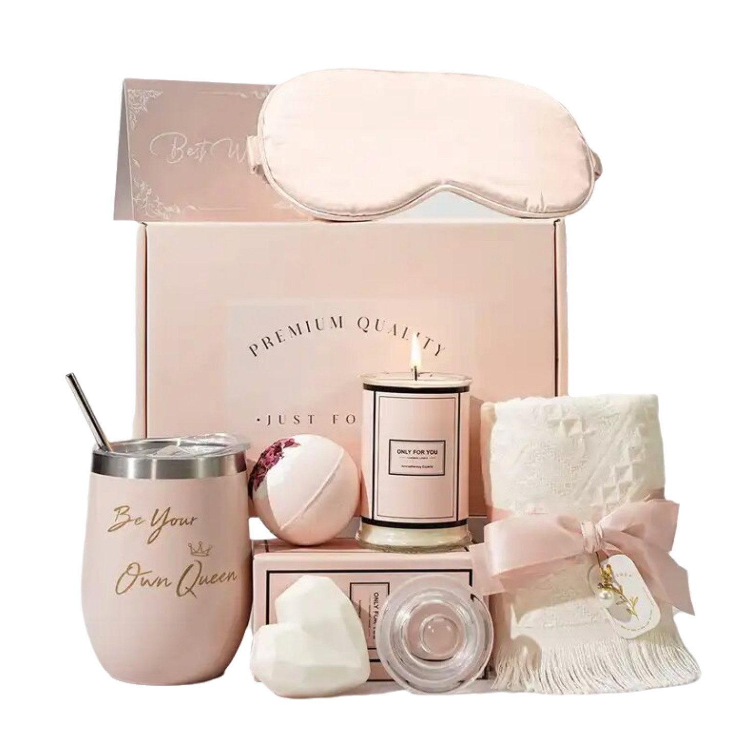 ibettertec Pflege-Geschenkbox Geburtstagsgeschenke für Frauen, Selbstpflegegeschenke für Frauen Selbstpflegegeschenke für Frauen, Mütter, Schwestern, Ehefrauen, beste Freunde, Lehrer, Krankenschwestern, Kollegen, entspannendes Spa-Geschenkkorbset, isolier