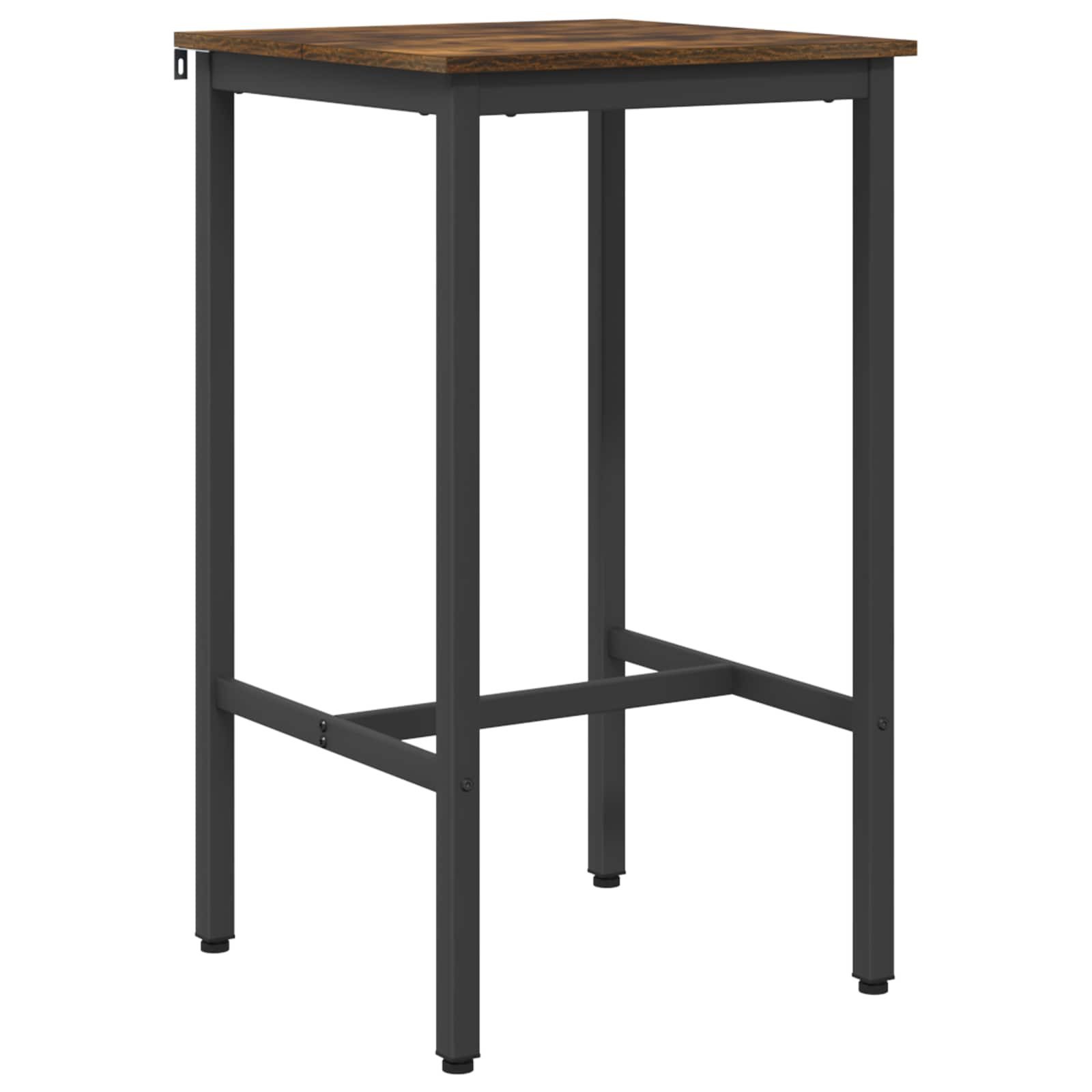 vidaXL Esstisch Bartisch 52 x 52 x 90 cm Holzwerkstoff Raucheiche Rechtwinklig (1-St)