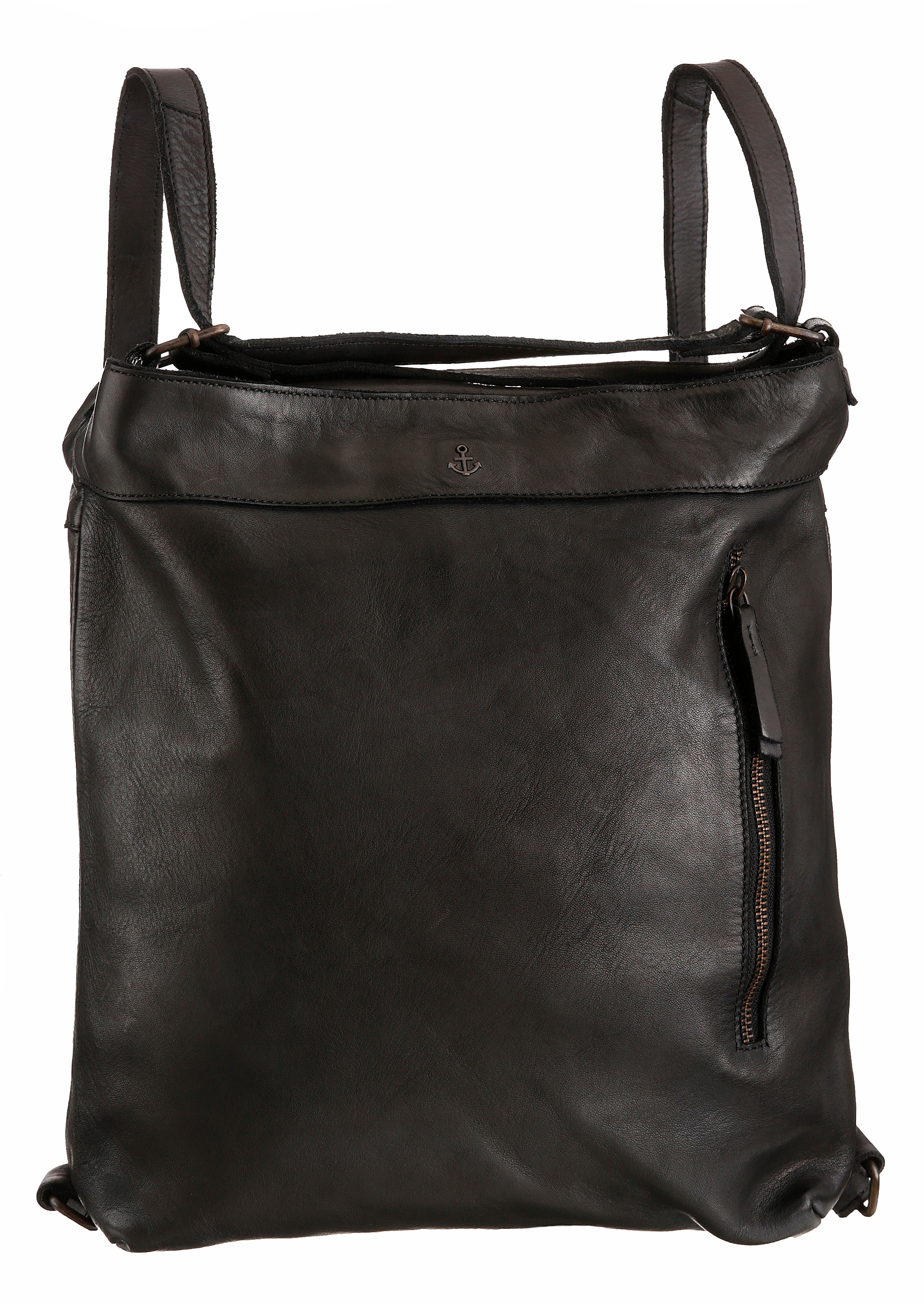 HARBOUR 2nd Cityrucksack Nora, aus Leder, auch als Tasche tragbar dark ash | Umhängetaschen