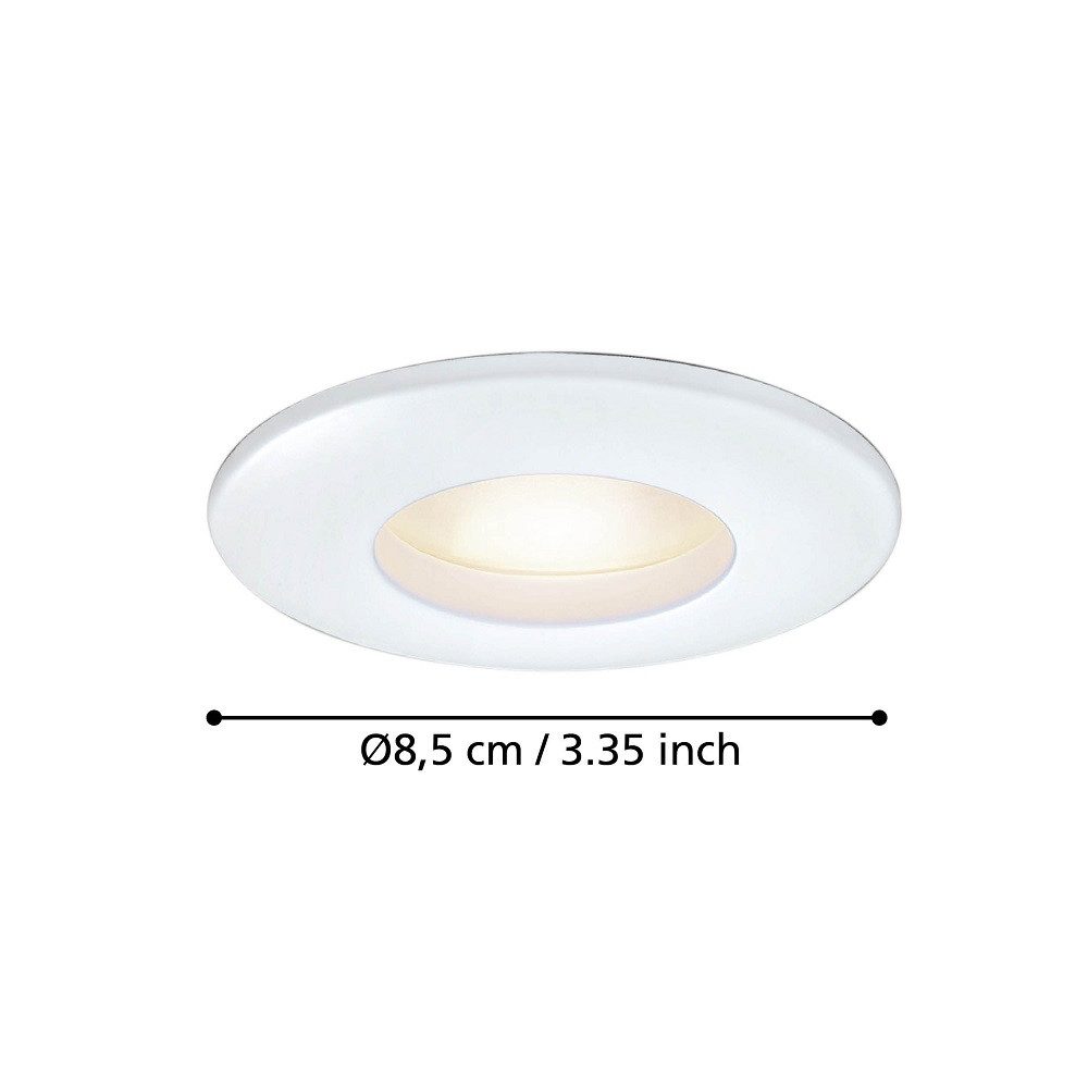 EGLO LED Einbauleuchte 94093 Einbauleuchte "MARGO" Alu weiss 84x84x125mm 3000K IP65