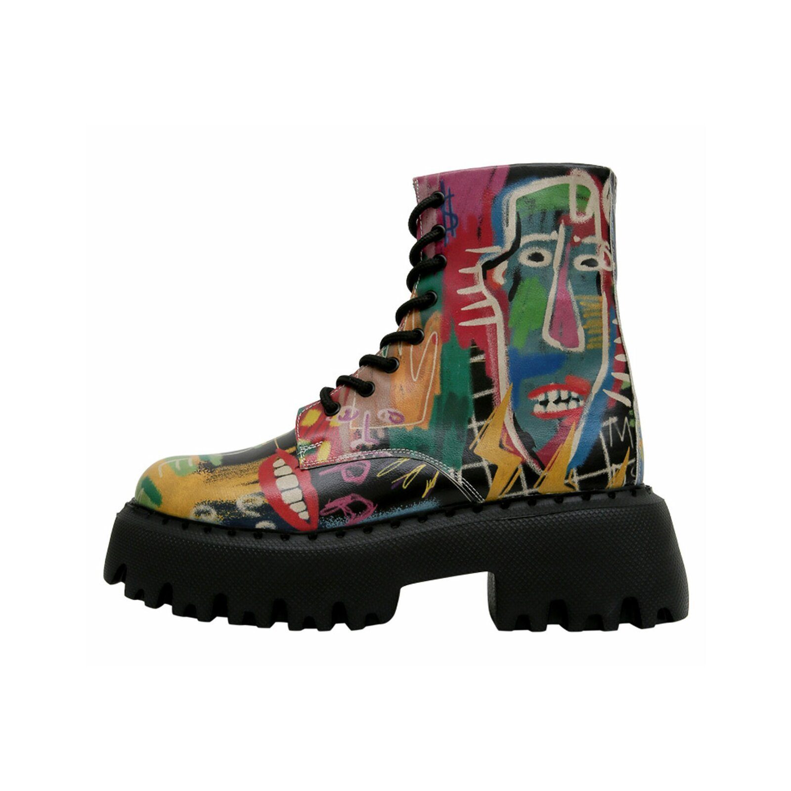 DOGO Navy Schnürstiefel Boots No More Drama Damen Stiefeletten Chelseaboots Handgefertigt