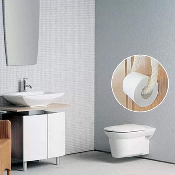 Lubgitsr Toilettenpapierhalter Toilettenpapierhalter, Handtuchhalter, Matt ohne Bohren Vintage (1-St)