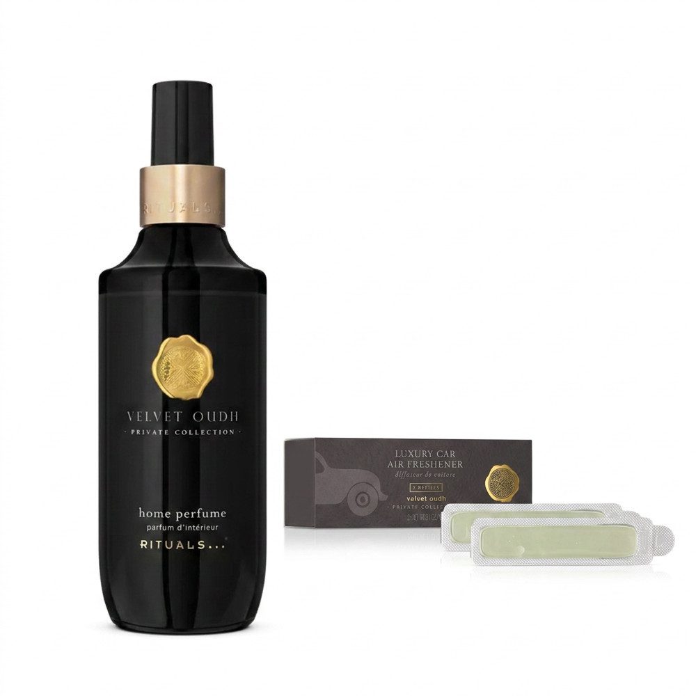 Rituals Raumduft Rituals Velvet Oudh Home und Car Duft Duo (Harmonisch abgestimmtes Duft Duo für Zuhause und Auto)
