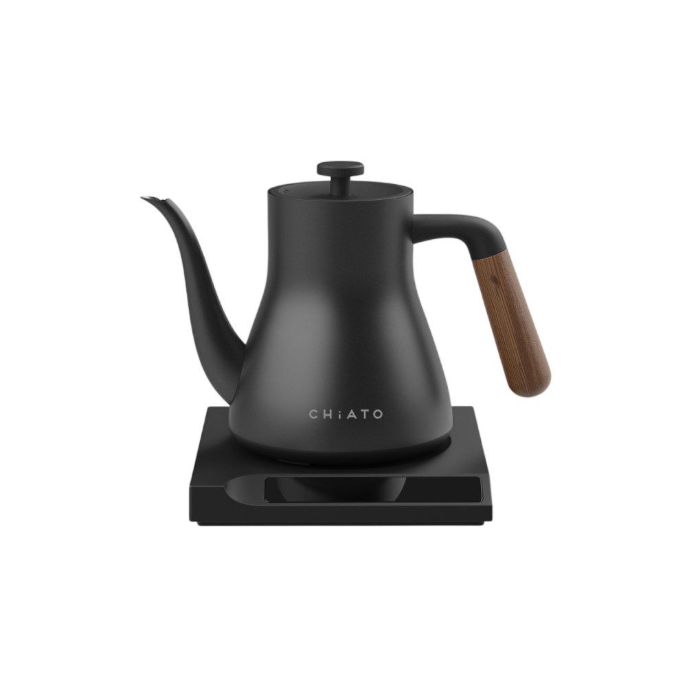 CHiATO Wasserkocher Elektrischer Wasserkocher CHiATO flowPLAY Classic, 0.6 l – Schwarz, 0.6 l