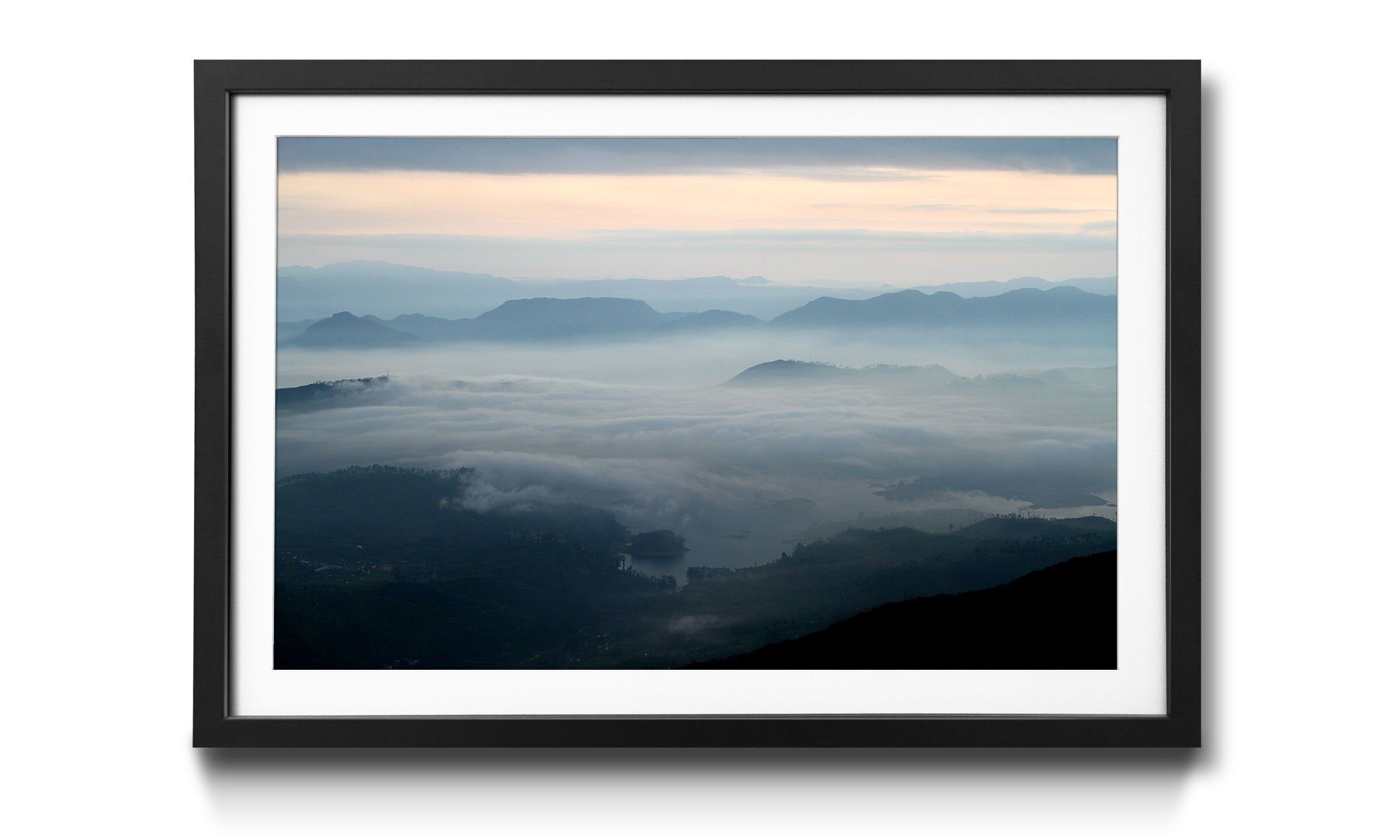 Landschaft, Lanka mit Morning, Wandbild, Bild in WandbilderXXL Größen 4 Rahmen erhältlich Sri