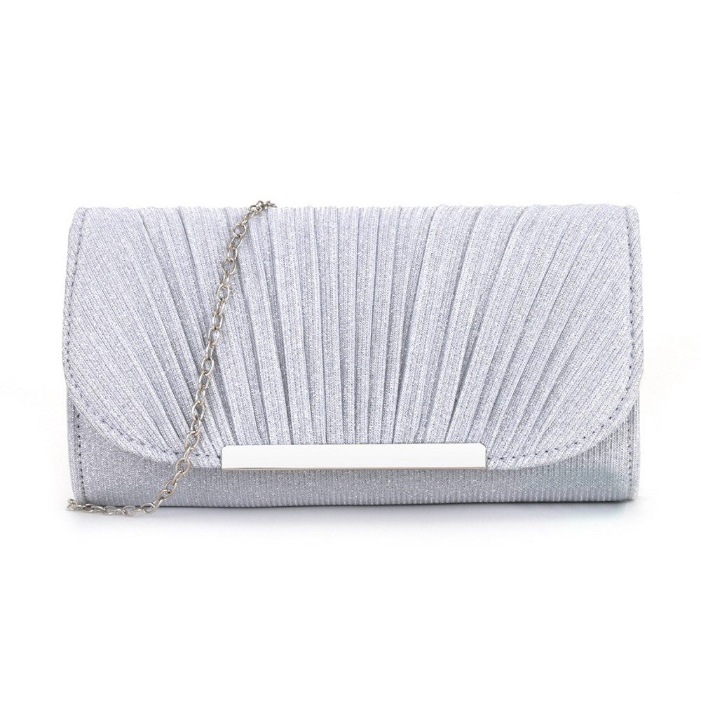 Zaewry Abendtasche Damen Satin Abendtasche Elegante Satin Plissee Abend Clutch