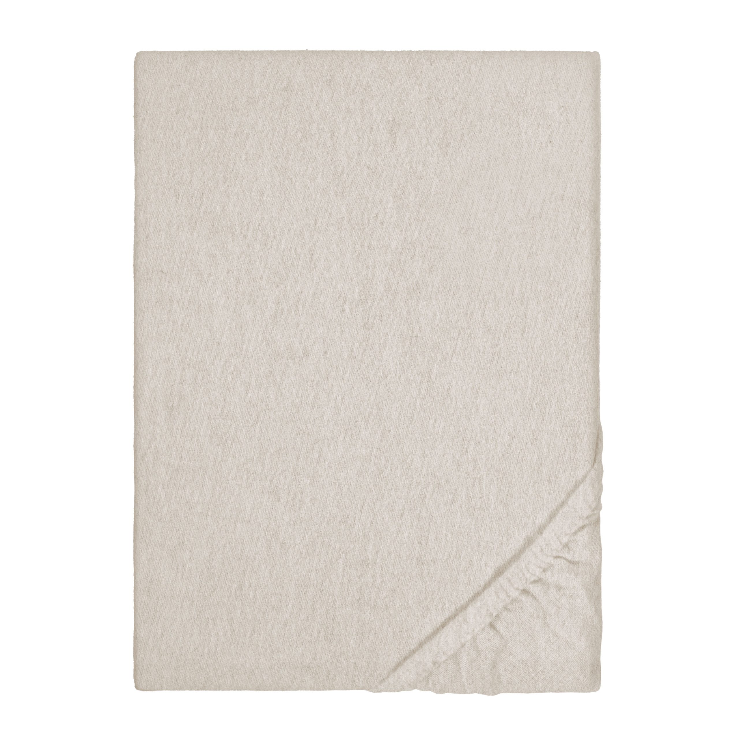 Biberna Spannbettlaken Biberna Spannbetttuch kitt 90x190 cm - 100x200 cm, Biber Melange uni