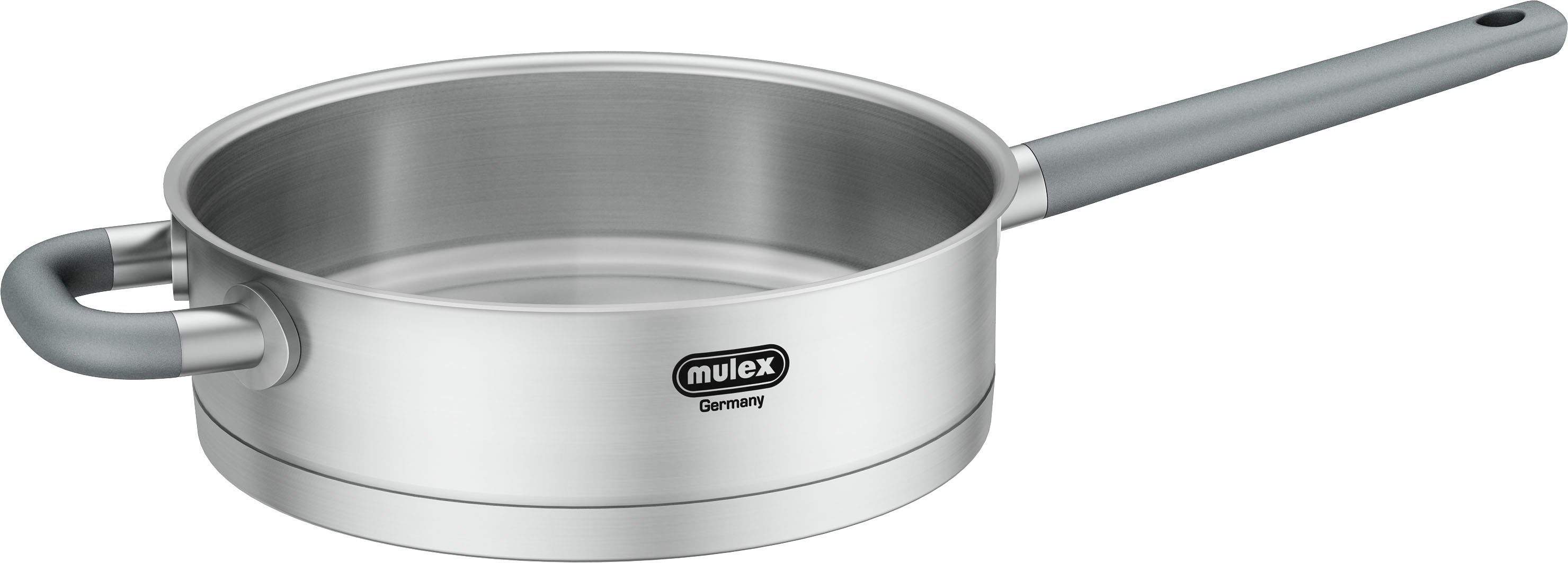 Mulex Topf-Set LUGANO, Edelstahl 18/10 (Set, 7-tlg), inkl. Stielpfanne 24 cm ohne Deckel, Induktion