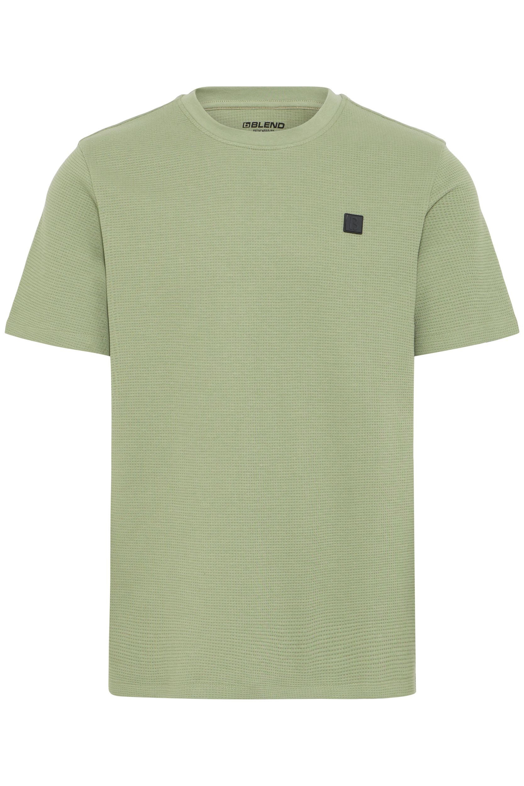 Blend T-Shirt Bequemes Einfarbiges Oberteil für Herren (1-tlg) Baumwolle Normal Fit Rundhals Kurzarm Einfarbig atmungsaktiv