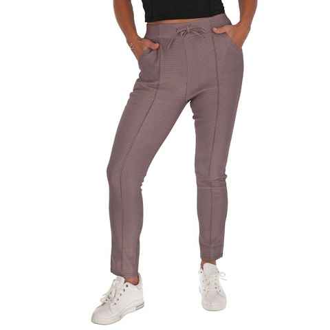 cofi1453 Stoffhose Damen Hose Stoffhose Leggings Kariert Damenhose Businesshose