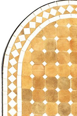 Marrakesch Orient & Mediterran Interior Gartentisch Mosaiktisch 100x60cm oval, Beistelltisch, Gartentisch, Esstisch, Handarbeit