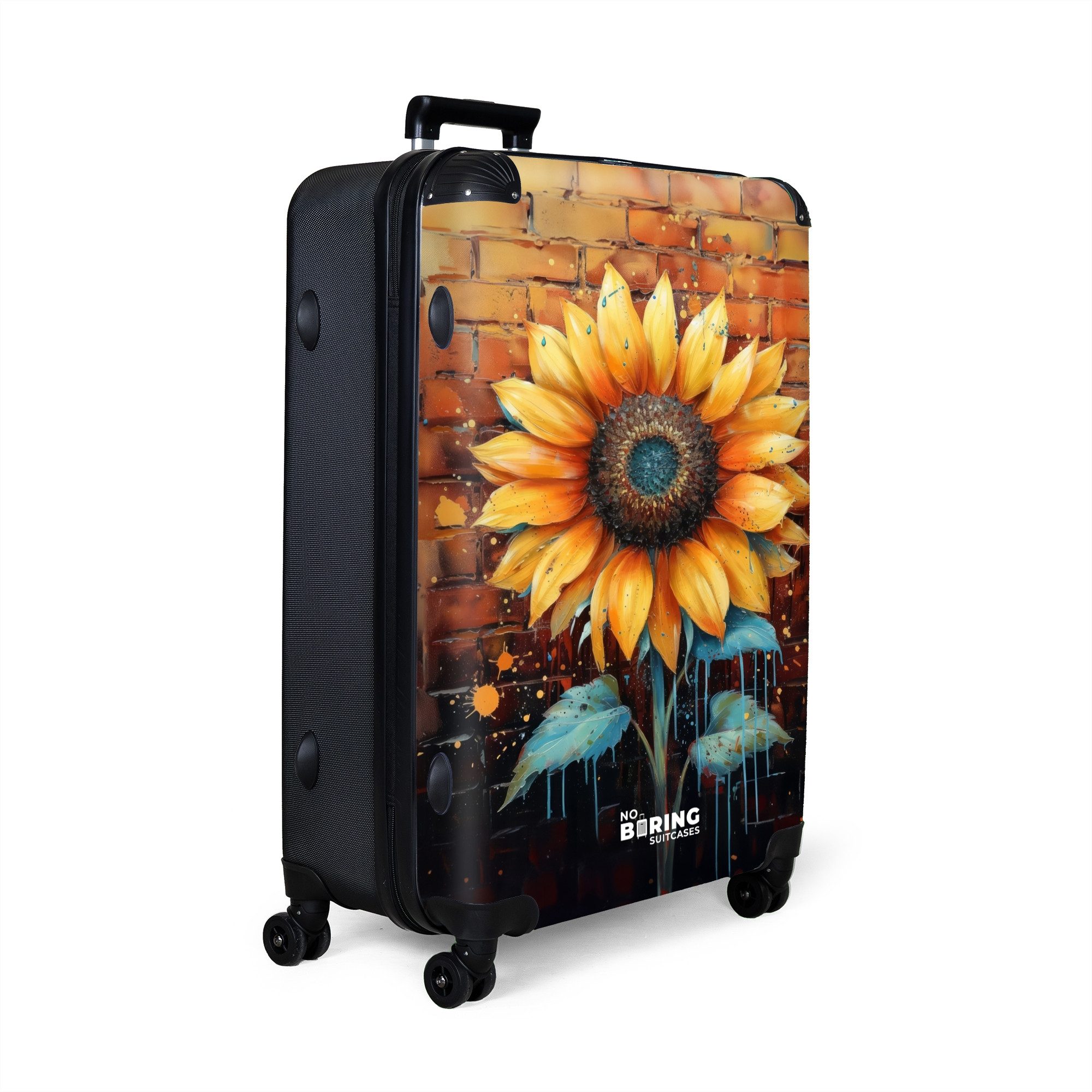 NoBoringSuitcases.com© Hartschalen-Trolley Sonnenblume im Graffiti-Stil 77 günstig online kaufen