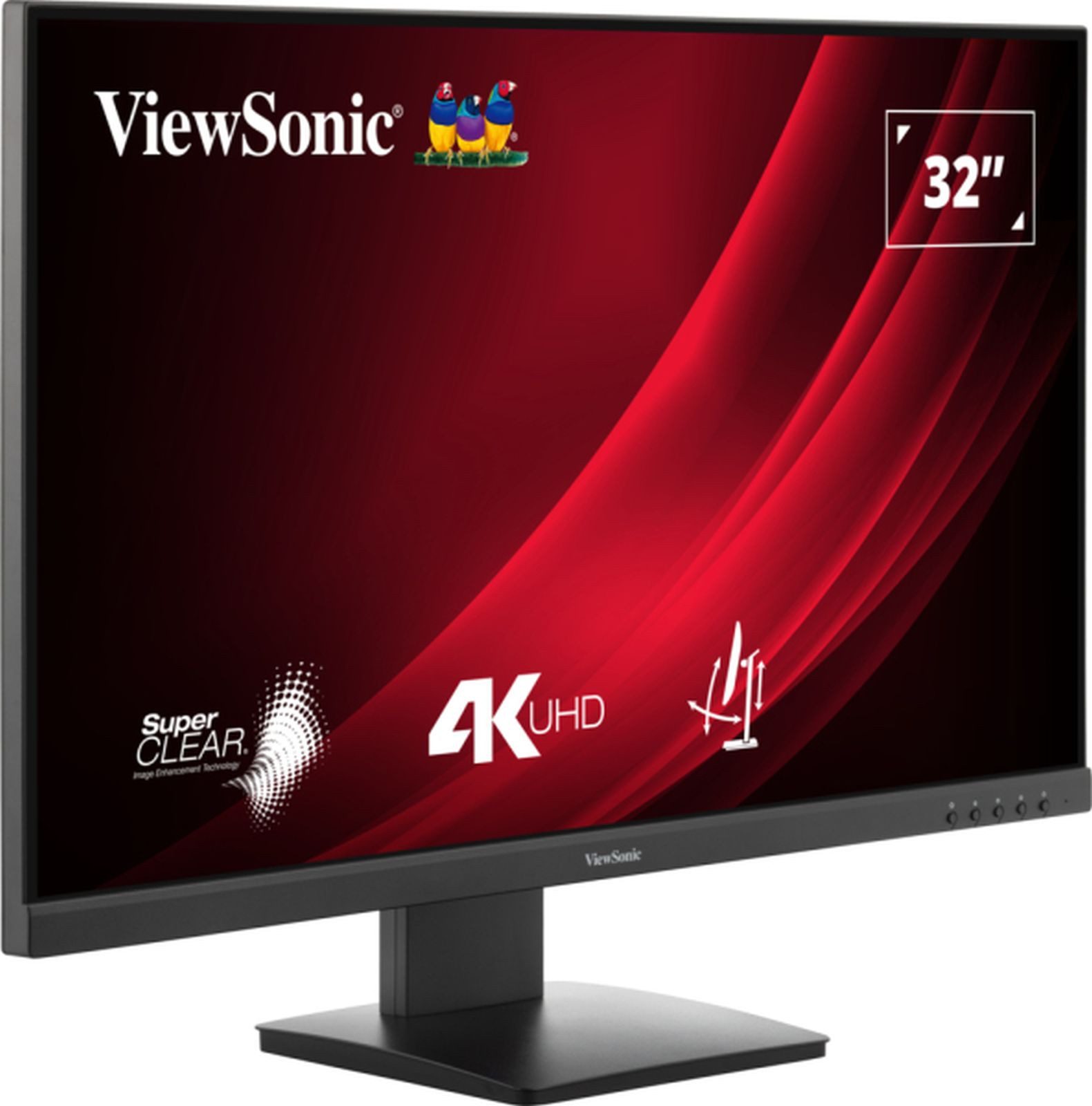 Viewsonic VG3208-4K 81,28cm 32Zoll VA 3840x2160 16:9 2xHDMI DP TFT-Monitor (3840 x 2160 px, 4K Ultra HD, 4 ms Reaktionszeit, 60 Hz, VA, Höhenverstellbar)