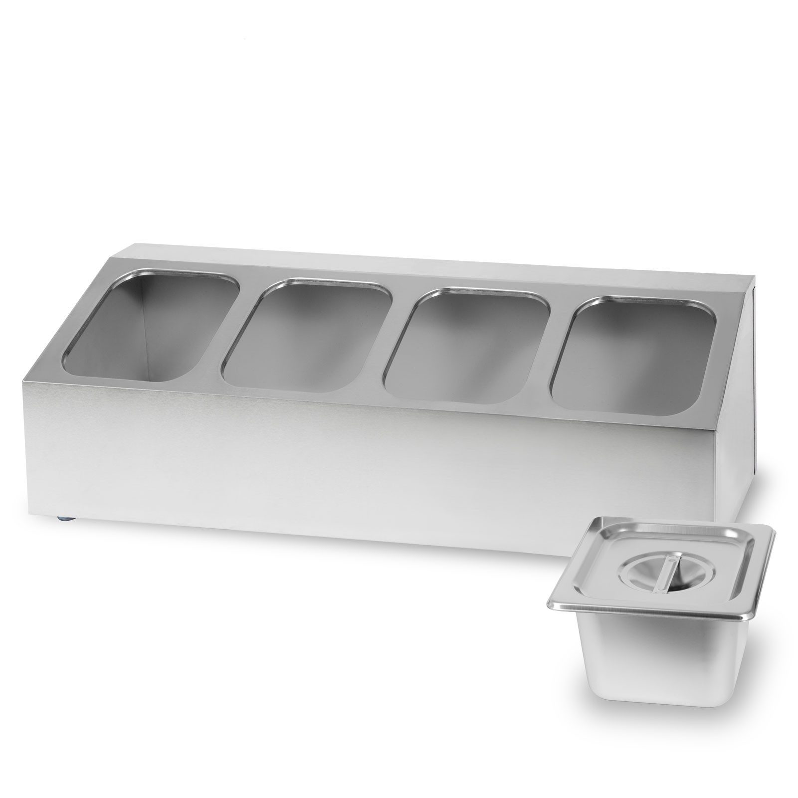 vertes Speisenwärmer 4 x 1/6 GN Gastronorm, (100mm Tief, Hygienisch Rostfrei Kratzfest Temperaturbeständig von -40 bis 300°C), für Bain Marie und Vielseitigen Einsatz in Gastronomie