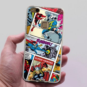 DeinDesign Handyhülle Marvel Retro Comic Blue, Huawei P10 lite Silikon Hülle Bumper Case Handy Schutzhülle