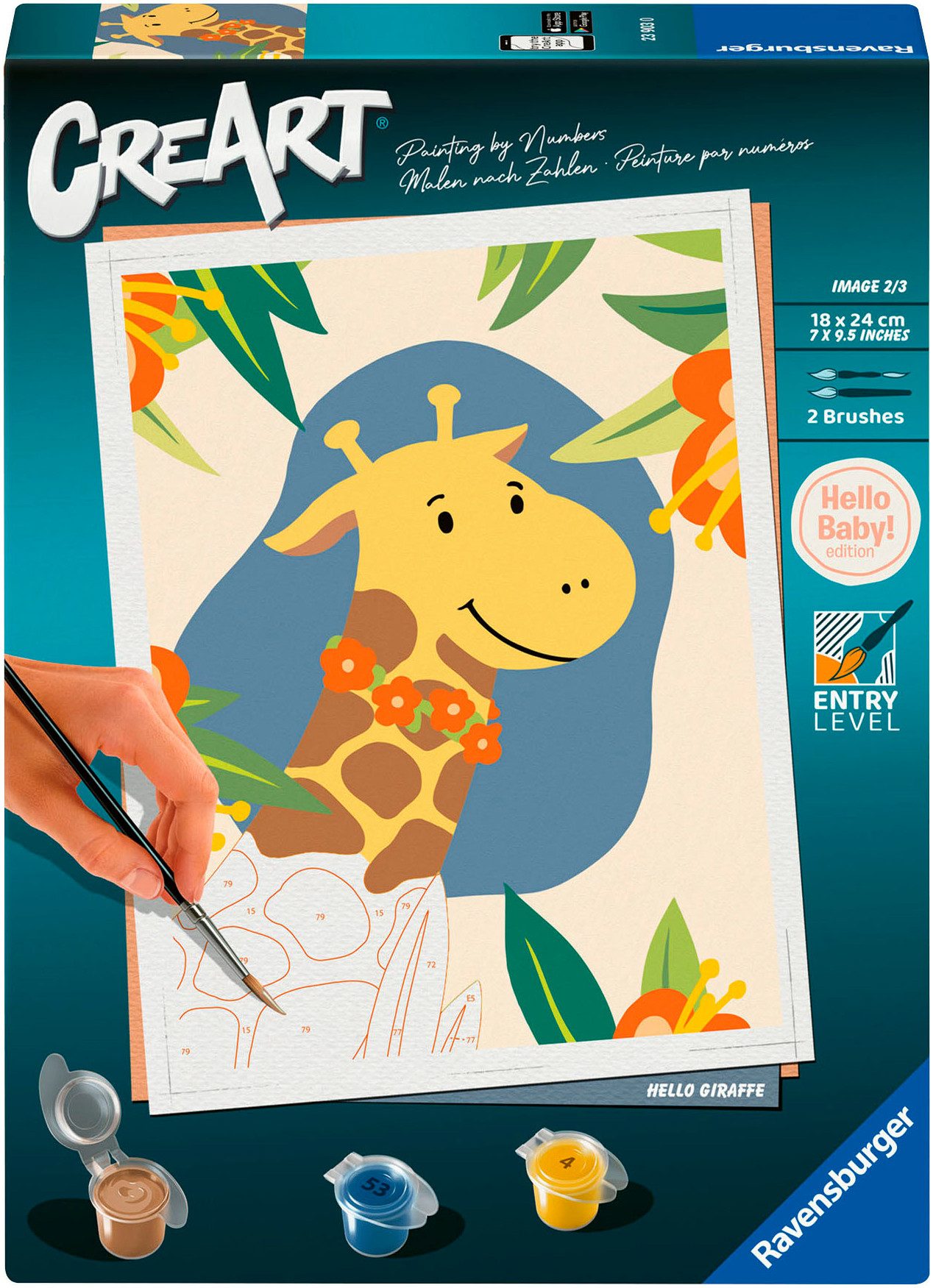 Malen nach Zahlen CreArt, Hallo Giraffe