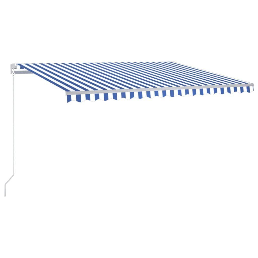 vidaXL Markise Markise Manuell Einziehbar 400x350 cm Blau und Weiß (1-St)