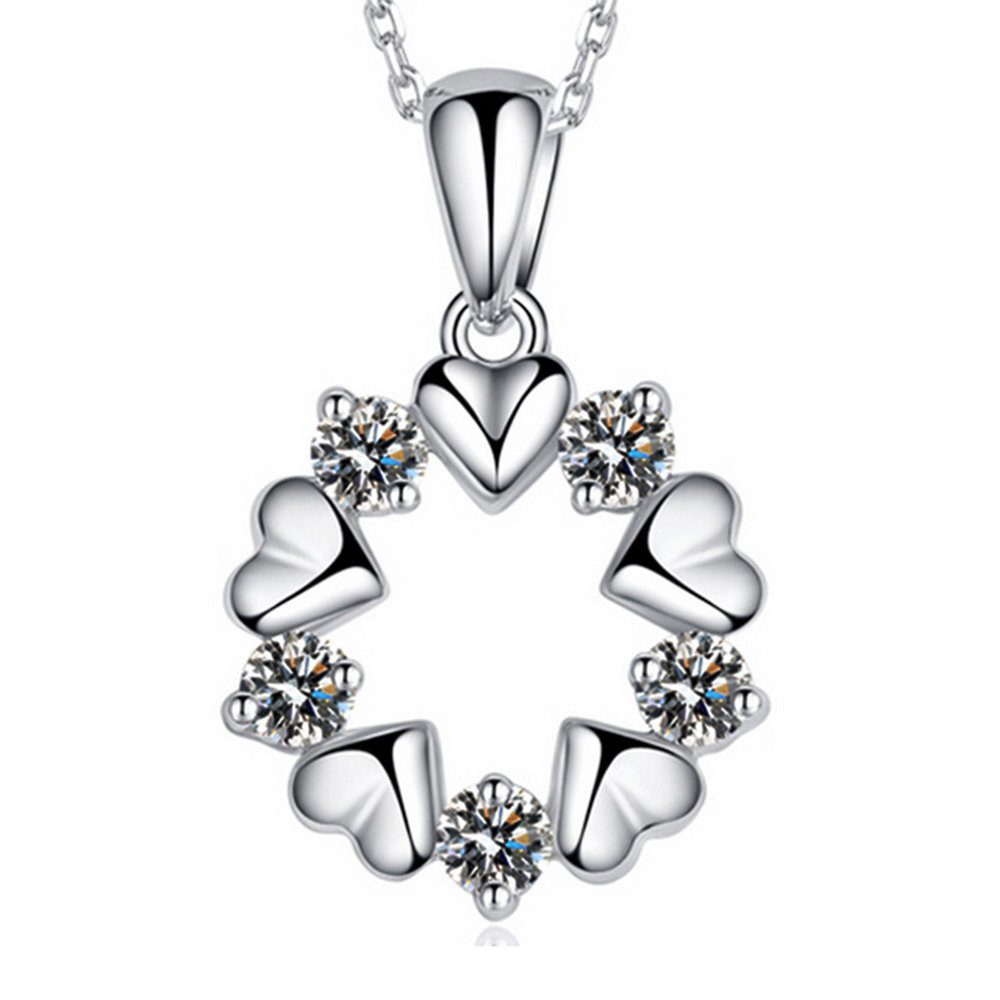 Invanter Lange Kette Silber plattierte Blütenblüte Halskette