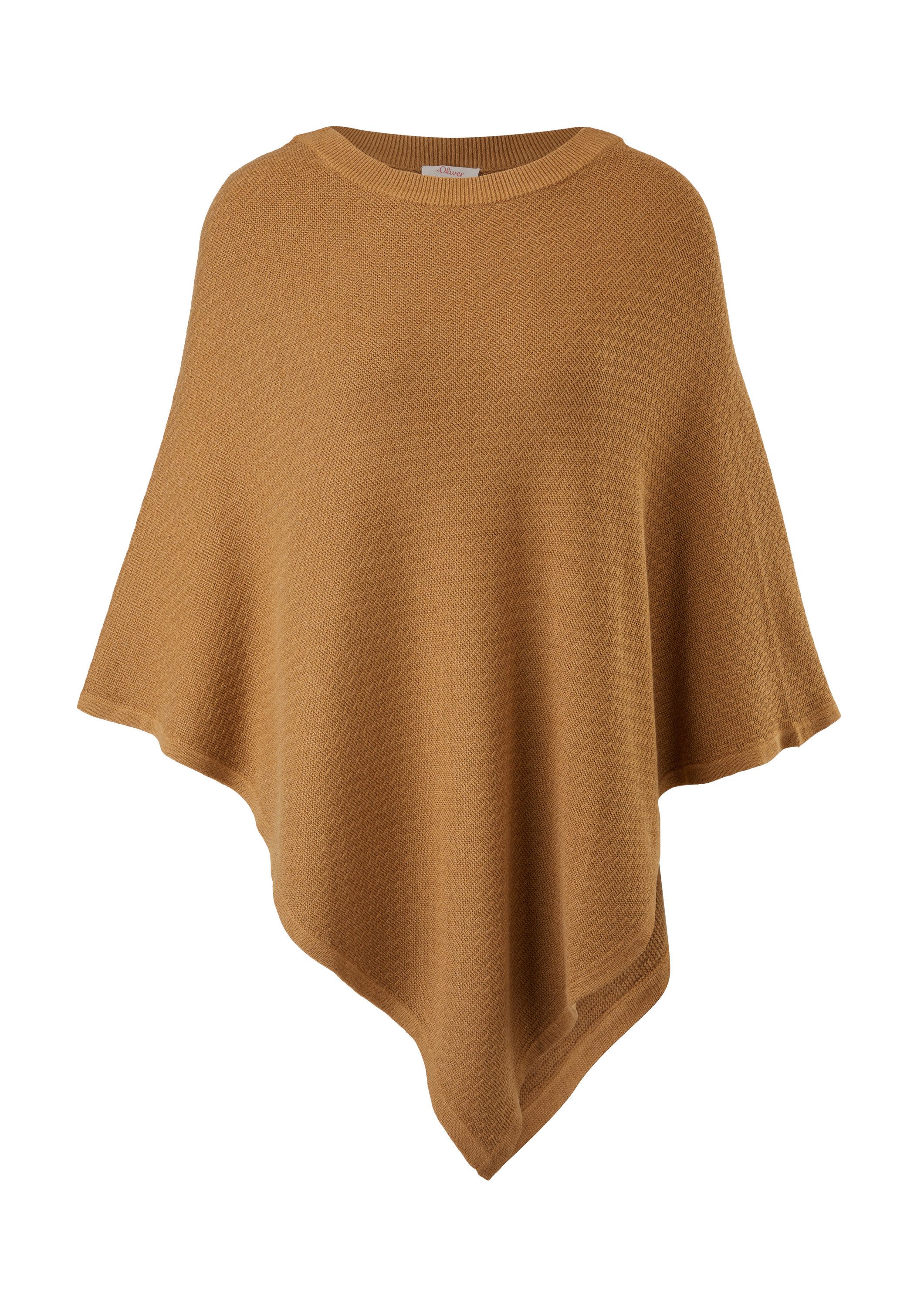 s.Oliver Poncho Indoor-Poncho Poncho aus Baumwollmix