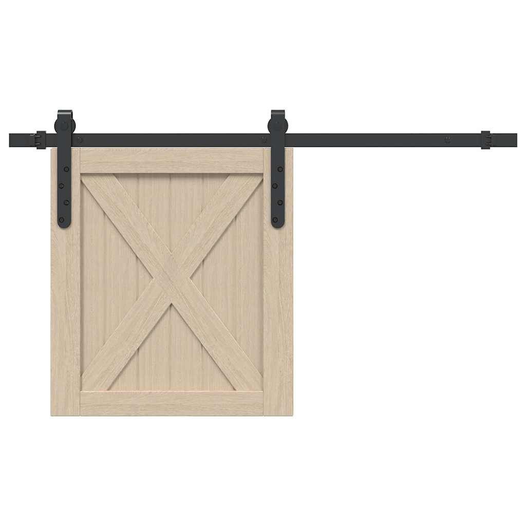 vidaXL Schrankeinsatz Schiebetürbeschlag Set für Schranktüren 91 cm Karbonstahl (1 St)