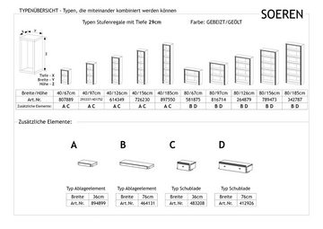 Home affaire Standregal Soeren, Aus massiver Kiefer, Maße (B/T/H): 80/29/67 cm