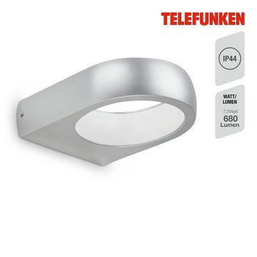 Telefunken LED Außen-Wandleuchte 320204TF, LED fest verbaut, Wand Außenleuchte IP44 4000K 680lm 6,5W