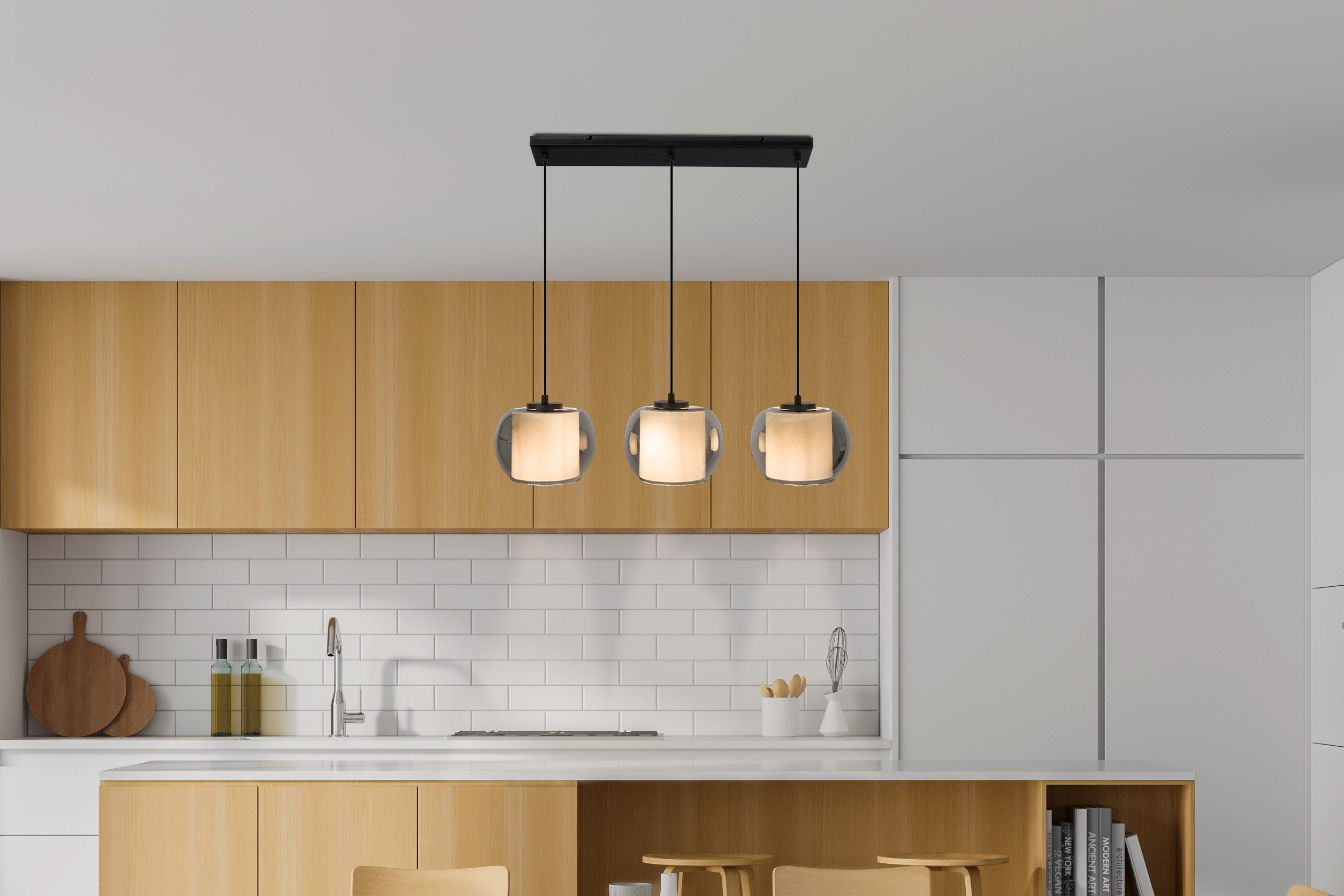 OTTO home Pendelleuchte Tanissa, ohne Leuchtmittel, 3 gleichlange Pendel mi günstig online kaufen