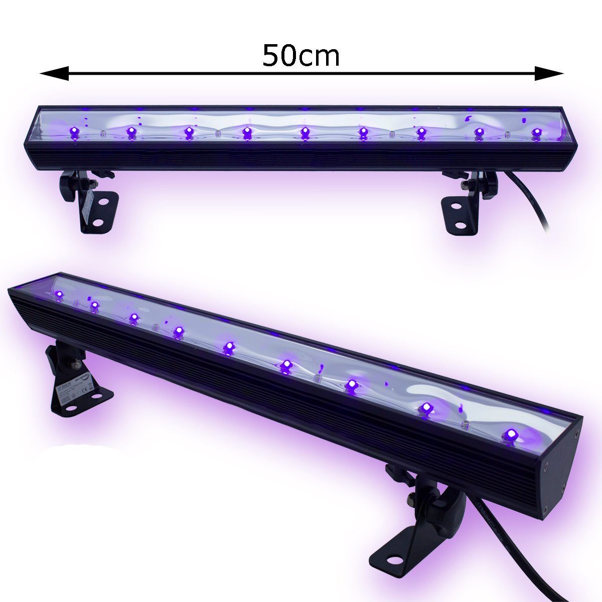 SATISFIRE Discolicht UV50LED BAR 9x3W Schwarzlicht UV LED Bar 50cm schwenkb günstig online kaufen