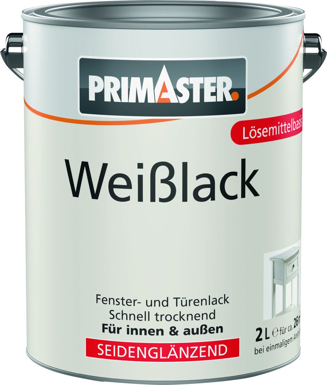 Primaster Weißlack Primaster Weißlack seidenmatt 2 L weiß