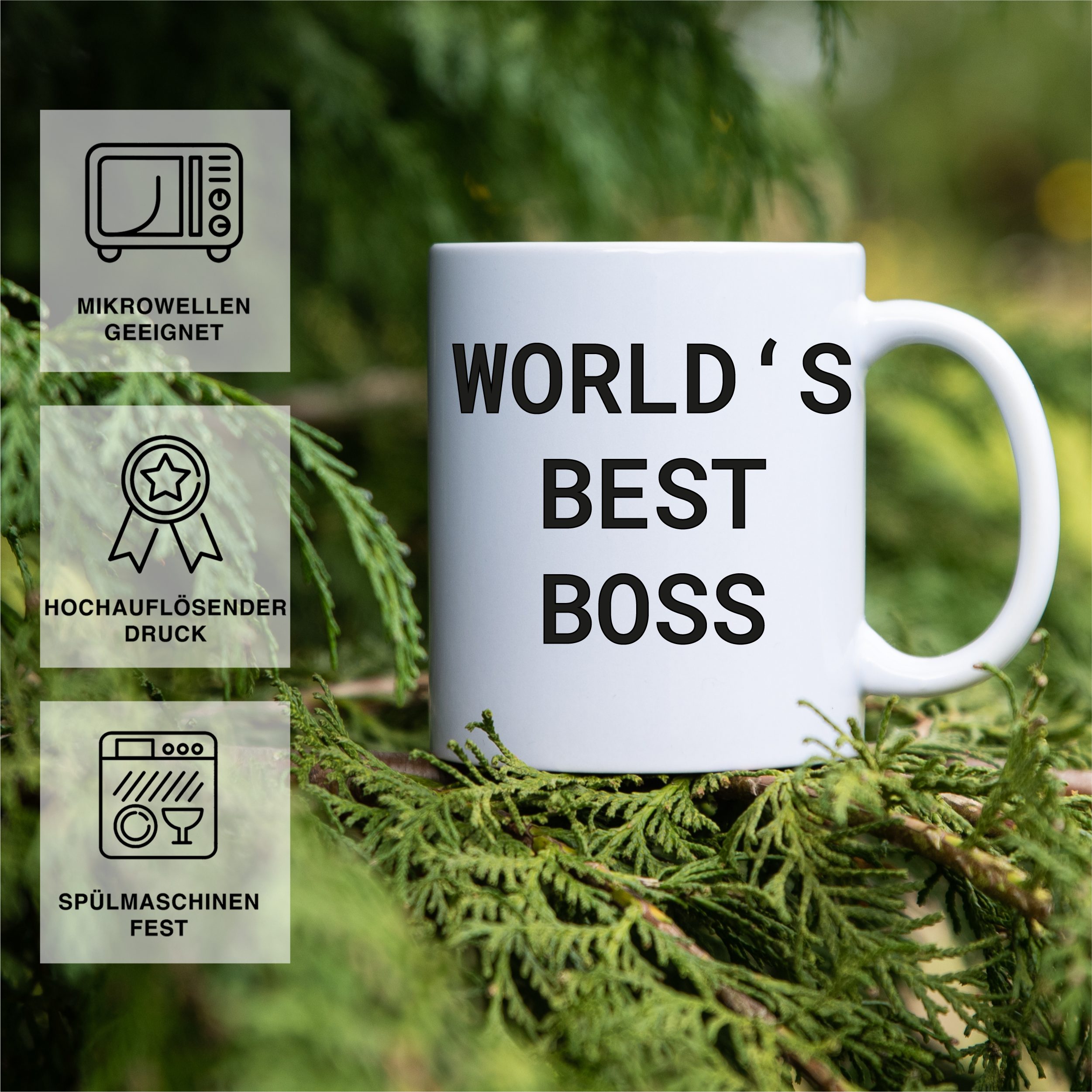 Giftandprint Tasse Best Boss Office Geschenk für den Chef Bürotasse Spruch Chefin, Geschenk für den Chef, Office, Michael Scott, Inkl. Geschenkbox