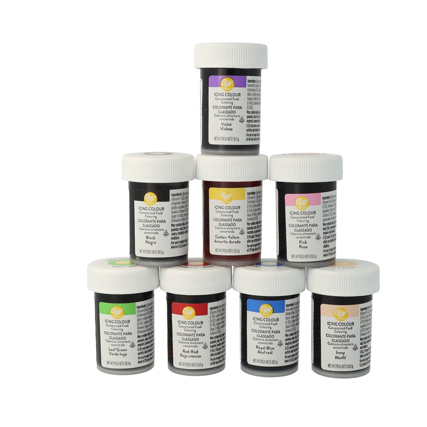 Wilton Backdekoration Wilton Glasurfarben, Gelfarben, Lebensmittelfarben, Icing Colours, (Wilton Set)