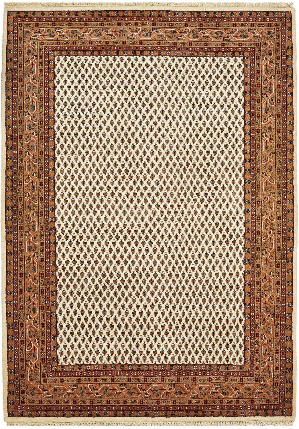 Orientteppich BIKANER MIR, Rug Studios, Rechteckig, Höhe: 16 mm, Esszimmer, Flur, Handgeknüpft, Küche, Schlafzimmer, Wohnzimmer, 200 x 300 cm, beige