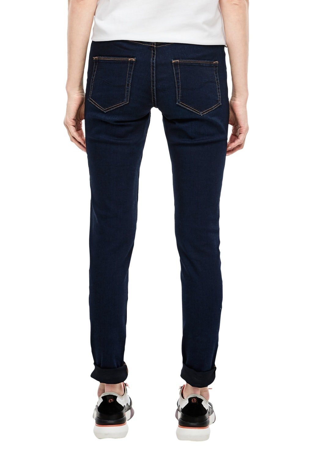 blau Skinny skinny Skinny-fit-Jeans Fit: leg-Jeans Super QS